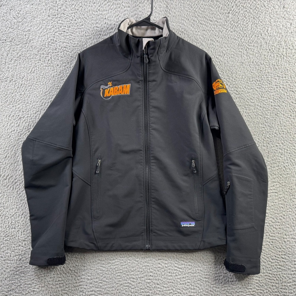 Patagonia Jacket Womens Medium Black Softshell Full Zip Fleece Lined
